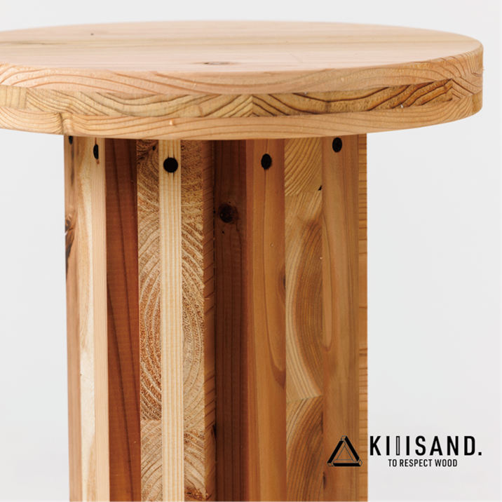 【DIY用】ケーブルドラム型テーブル PARTS KIT（H700タイプ） SDGs 木 Kiiisand. CLT 無塗料 鳥取CLT