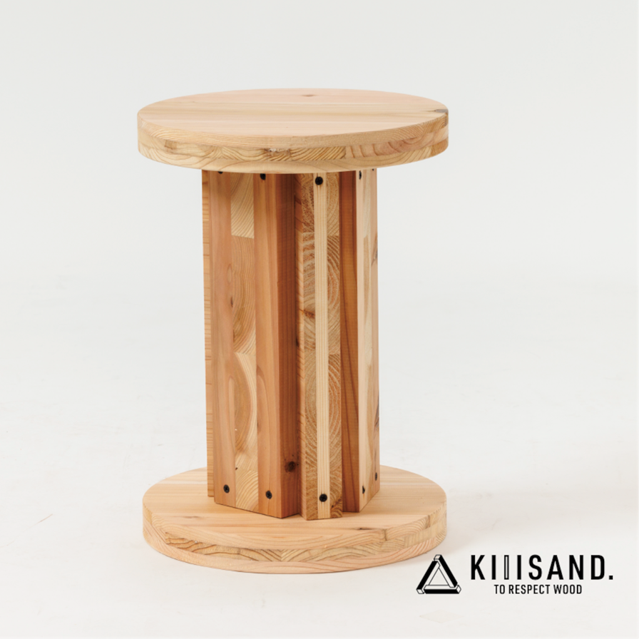 【DIY用】ケーブルドラム型チェア PARTS KIT SDGs 木 Kiiisand. CLT 無塗料 鳥取CLT