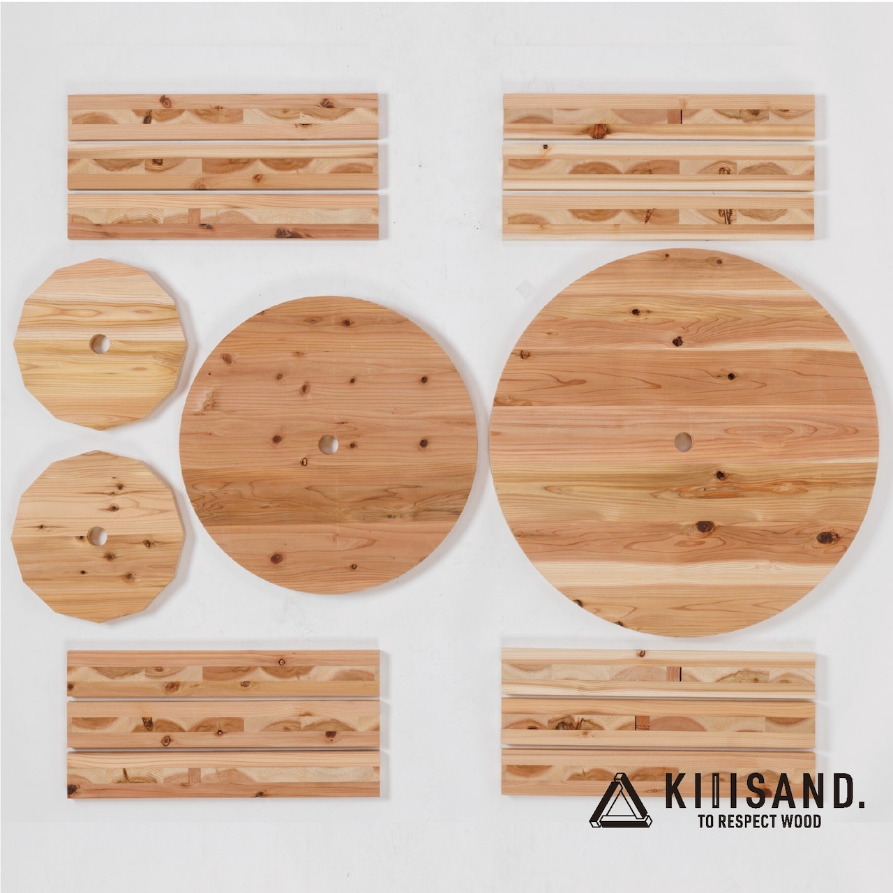 【DIY用】ケーブルドラム型テーブル PARTS KIT（H700タイプ） SDGs 木 Kiiisand. CLT 無塗料 鳥取CLT