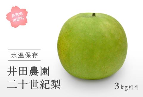 鳥取県南部町産　井田農園の二十世紀梨（3kg箱）　8月下旬～随時出荷予定