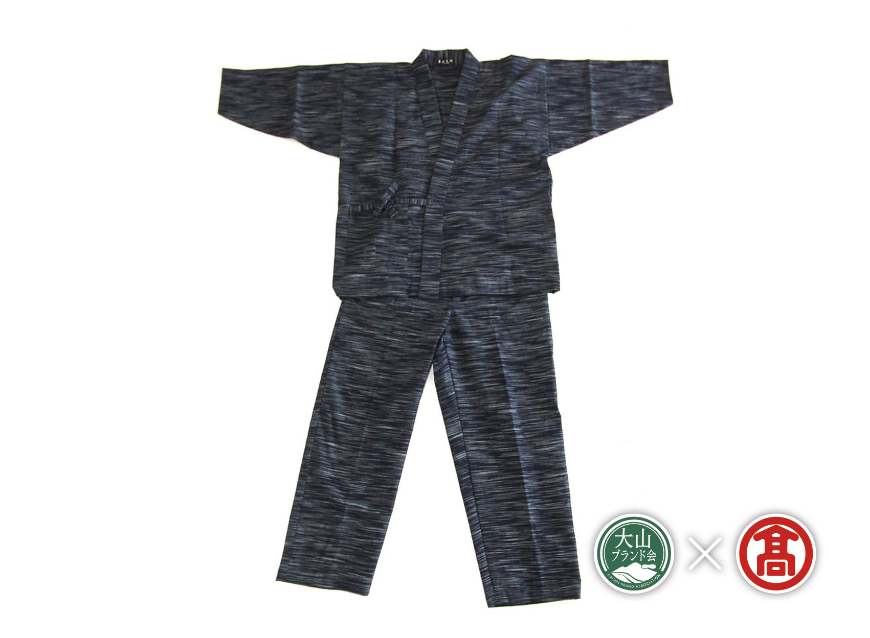 ＜ごとう絣店＞　弓浜絣　作務衣　上下セット（大山ブランド会）