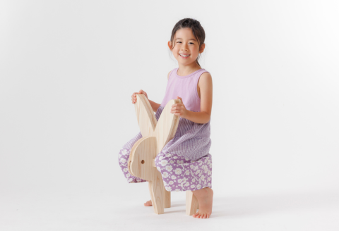 【キッズ・インテリア】木製アニマルチェア PARTS KIT（ウサギ） 材木 木 SDGs 木 Kiiisand. CLT 無塗料 鳥取CLT