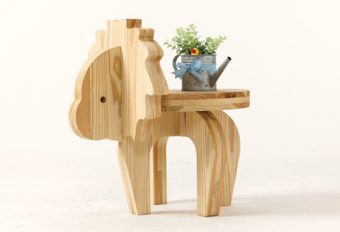 【キッズ・インテリア】木製アニマルチェア PARTS KIT（ライオン） 材木 木 SDGs 木 Kiiisand. CLT 無塗料 鳥取CLT