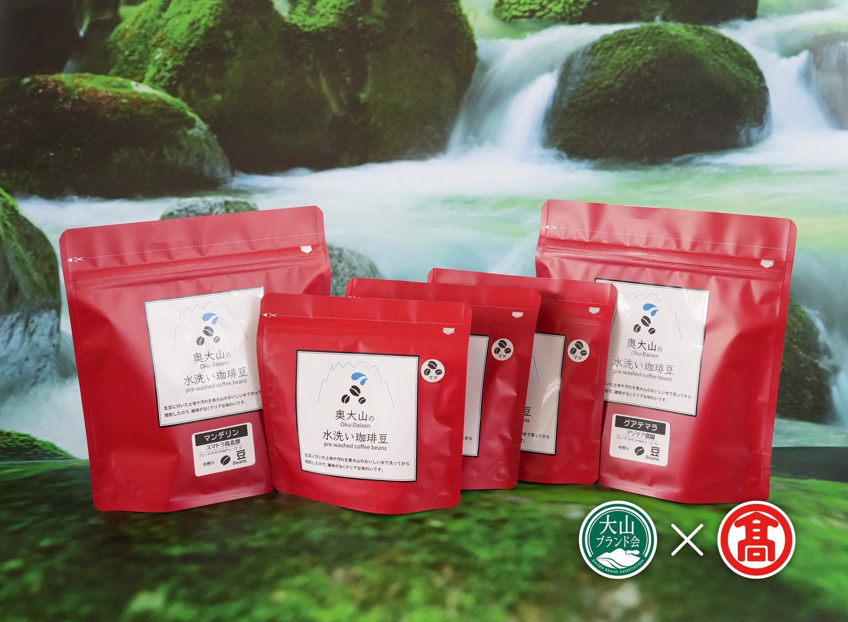 CY15＜奥大山の水洗い珈琲＞コーヒー（豆）飲み比べセット（大山ブランド会）