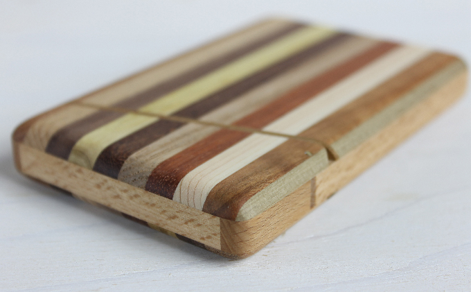 白谷工房　寄木の名刺入れ・ストライプ