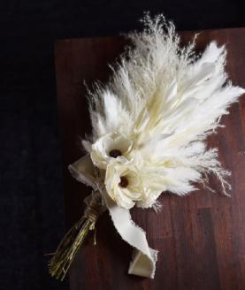 アネモネのスワッグ　shabby　White　ニュアンスブーケ　/　シック　可愛い　上品　春の柚　0828