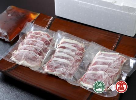 ＜なんば商店＞かも鍋用スープセット 予約受付 お届け時期10月～3月（大山ブランド会）あい鴨 米子高島屋 29-AZ1 0334