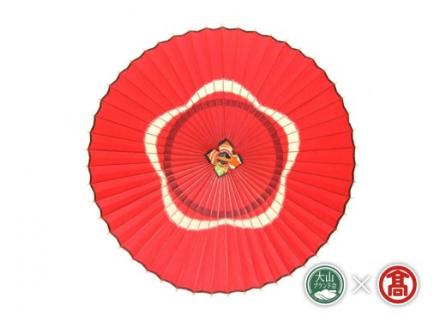 淀江傘 蛇の目傘（赤）（大山ブランド会）米子高島屋 245-BR2 0387