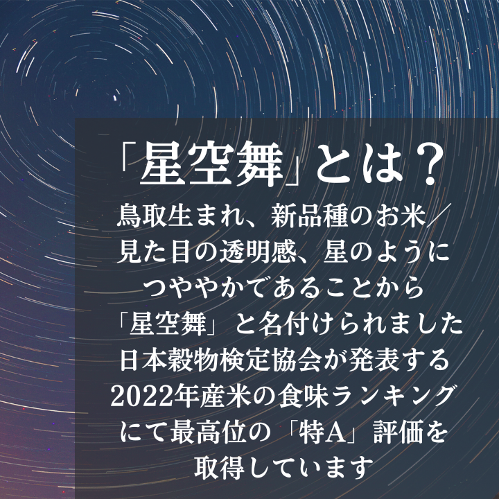 鳥取県産星空舞パックごはん（180g×3個）×4パック 計12食分 もっちりごはん レトルト 1100