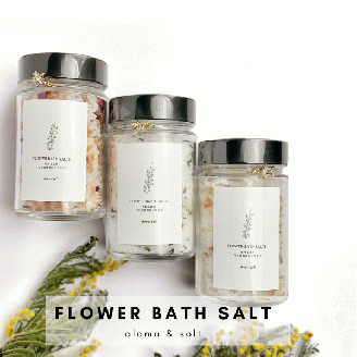 FLOWER BATH SALT（レモングラスハーブ）×1本 / バスソルト 癒し デトックス 春の柚 0927