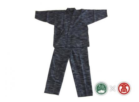 ＜ごとう絣店＞弓浜絣 作務衣 上下セット（大山ブランド会）米子高島屋 1112-AK6 0374