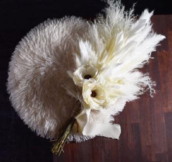 アネモネのスワッグ　shabby　White　ニュアンスブーケ　/　シック　可愛い　上品　春の柚　0828