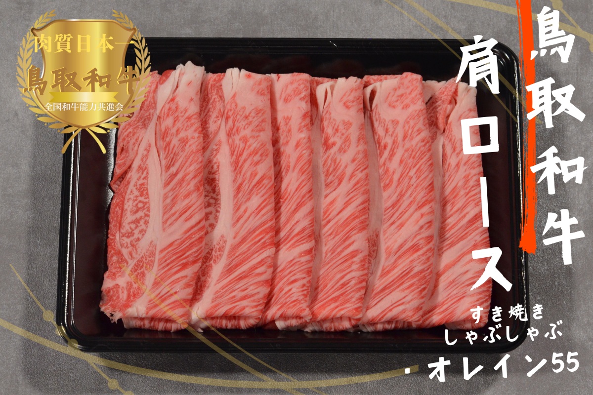 鳥取和牛オレイン55 肩ロース しゃぶしゃぶすき焼き 計1kg（500g×2）牛肉 やまのおかげ屋 KF1268 1135