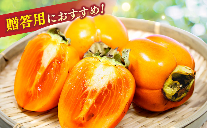 【数量限定50個】食べごろにお届け♪西条柿(合せ柿) 進物箱2kg(約10個入)ドライアイス詰め 島根県松江市/道の駅本庄企業組合 [ALCW003] 柿