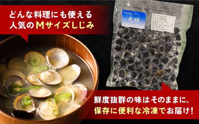 【年内発送】産地直送！宍道湖産 冷凍大和しじみMサイズ1kg(500g×2) 砂抜き処理済 島根県松江市/りすたむMatsue [ALDE005]