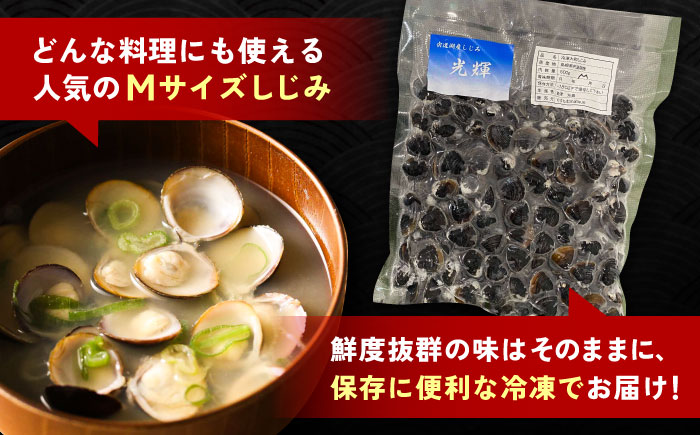 【全3回定期便】産地直送！宍道湖産 冷凍大和しじみMサイズ1kg(500g×2) 砂抜き処理済 島根県松江市/りすたむMatsue [ALDE019]