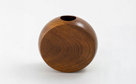 欅丸花入れ 島根県松江市/木工芸濱田工房 [ALDV002] 陶磁器 漆器