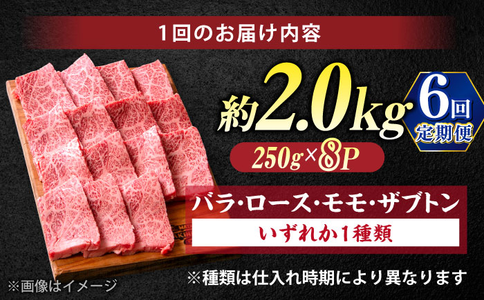 【全6回定期便】極上厳選！受賞歴多数 しまね和牛 焼肉 計12.0kg 島根県松江市/株式会社O.R.C [ALEF086]