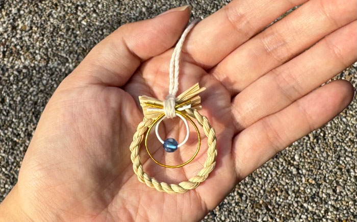 まこものしめかざり みくじまもり 島根県松江市/豊付堂 真菰 マコモ しめ縄 お祓い お守り [ALEM005]