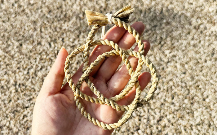 まこものしめかざり 雅ストラップ（大サイズ）島根県松江市/豊付堂 真菰 マコモ しめ縄 お祓い お守り [ALEM007]