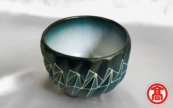 MAT-AF2 [内田 和秀] 縹繧幾何文茶? 島根県松江市/株式会社米子高島屋 [ALFD001] 陶磁器