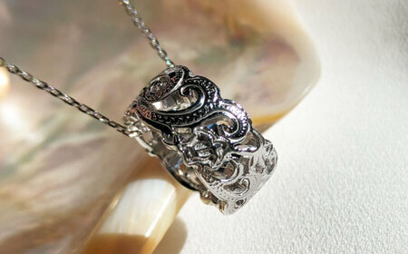 ハワイアンジュエリー　シルバー マリンリング兼ペンダント 島根県松江市/アーティストリー&アイ合同会社 [ALFK002] アクセサリー