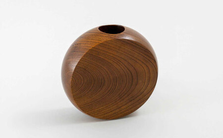 欅丸花入れ 島根県松江市/木工芸濱田工房 [ALDV002] 陶磁器 漆器