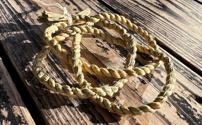 まこものしめかざり 雅ストラップ（大サイズ）島根県松江市/豊付堂 真菰 マコモ しめ縄 お祓い お守り [ALEM007]