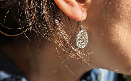 ハワイアンジュエリー　シルバー マリンフックピアス 島根県松江市/アーティストリー&アイ合同会社 [ALFK003] アクセサリー