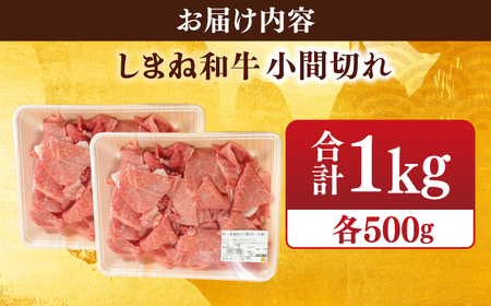 【ブランド牛・しまね和牛】小間切れ 500g×2パック カレー・シチュー用 島根県松江市/Do corporation株式会社（しまね和牛） [ALFU015] 牛肉