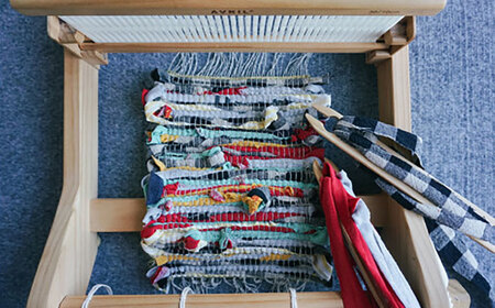 【想い出の布でお作りする世界に1つのomoide bag】裂き織り スクエア トートバック 想い出 島根県松江市/covaci MAJIBON [ALAR002] カバン