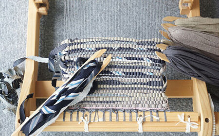 【想い出の布でお作りする世界に1つのomoide bag】裂き織り A3 トートバック マチ付き 想い出 島根県松江市/covaci MAJIBON [ALAR003] カバン