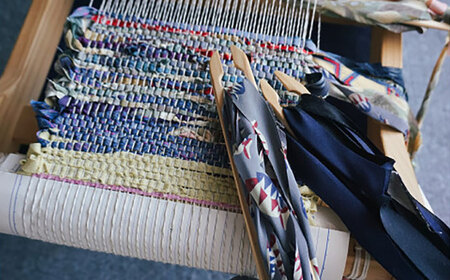 【想い出の布でお作りする世界に1つのomoide bag】裂き織り A3 トートバック 想い出 島根県松江市/covaci MAJIBON [ALAR004] カバン