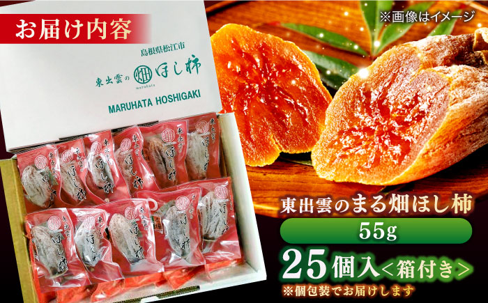 【ふるさと納税限定】東出雲の畑ほし柿 25個入 島根県松江市/畑ほし柿生産組合 [ALBV002] 柿