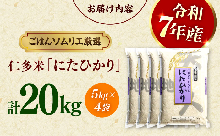 【令和7年産】【数量限定50個】島根が誇るブランド米！仁多米「にたひかり」20kg（5kg×4） ～生産者限定米～ 島根県松江市/有限会社藤本米穀店 [ALCG029]