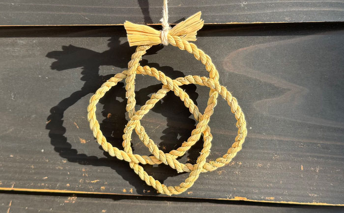 まこものしめかざり 雅ストラップ（大サイズ）島根県松江市/豊付堂 真菰 マコモ しめ縄 お祓い お守り [ALEM007]