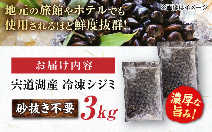 鮮度抜群！宍道湖産冷凍シジミ3kg　島根県松江市/株式会社山光食品 [ALHZ003]