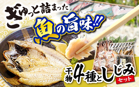 ぎゅっと詰まった魚の旨味！干魚詰め合わせ【Bセット】干物4種としじみ 島根県松江市/株式会社K’s食品 [ALAQ002] 干物