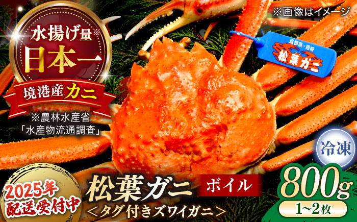 【年内発送】松葉がにボイル姿800g以上(1～2枚) 島根県松江市/中浦食品株式会社 [ALBO002] カニ 蟹