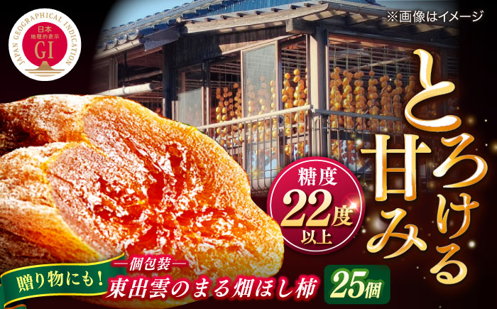 【ふるさと納税限定】東出雲の畑ほし柿 25個入 島根県松江市/畑ほし柿生産組合 [ALBV002] 柿