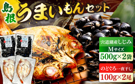 島根のうまいもんセット！宍道湖産冷凍大和しじみ　M500g×2　山陰沖産のどぐろ一夜干し100g以上×2 島根県松江市/平野缶詰有限会社 [ALBZ029] しじみ