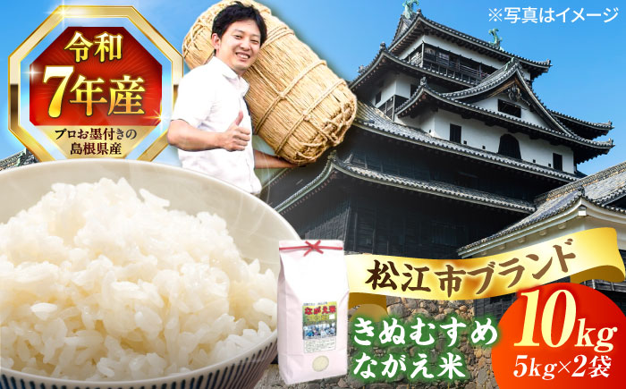【令和7年産】炊きたてが美味しい！松江市産きぬむすめ「ながえ米」10kg(5kg×2) 島根県松江市/有限会社藤本米穀店 [ALCG001] 米
