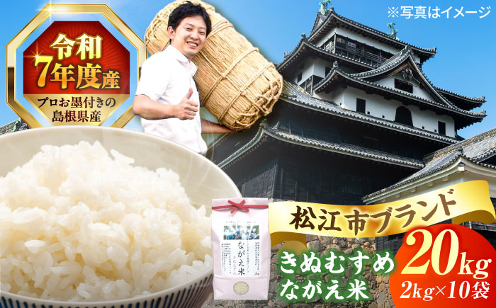 【令和7年産】松江市産きぬむすめ「ながえ米」20kg(2kg×10) 島根県松江市/有限会社藤本米穀店 [ALCG017]