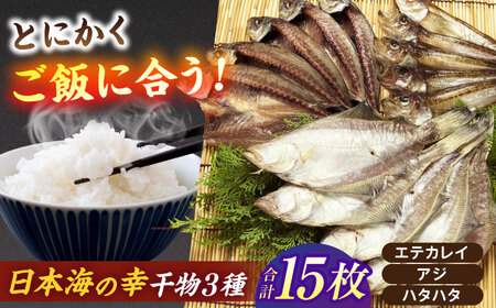 一度食べたらやみつき！恵曇一夜干しセット3種×5尾 島根県松江市/有限会社丸三商店 [ALCP002] 干物