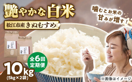 【数量限定20個】【全6回定期便】豊かな自然が育んだお米 松江市産きぬむすめ 10kg 島根県松江市/フジキコーポレーション株式会社 [ALDS022] 米