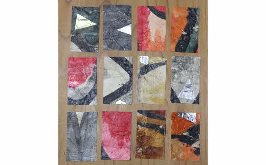 蛇胴古紙を用いた「勝負名刺」40枚（氏名のみです）名刺 オリジナル名刺 40枚 縁起物 石見神楽 実使用【152_1929】