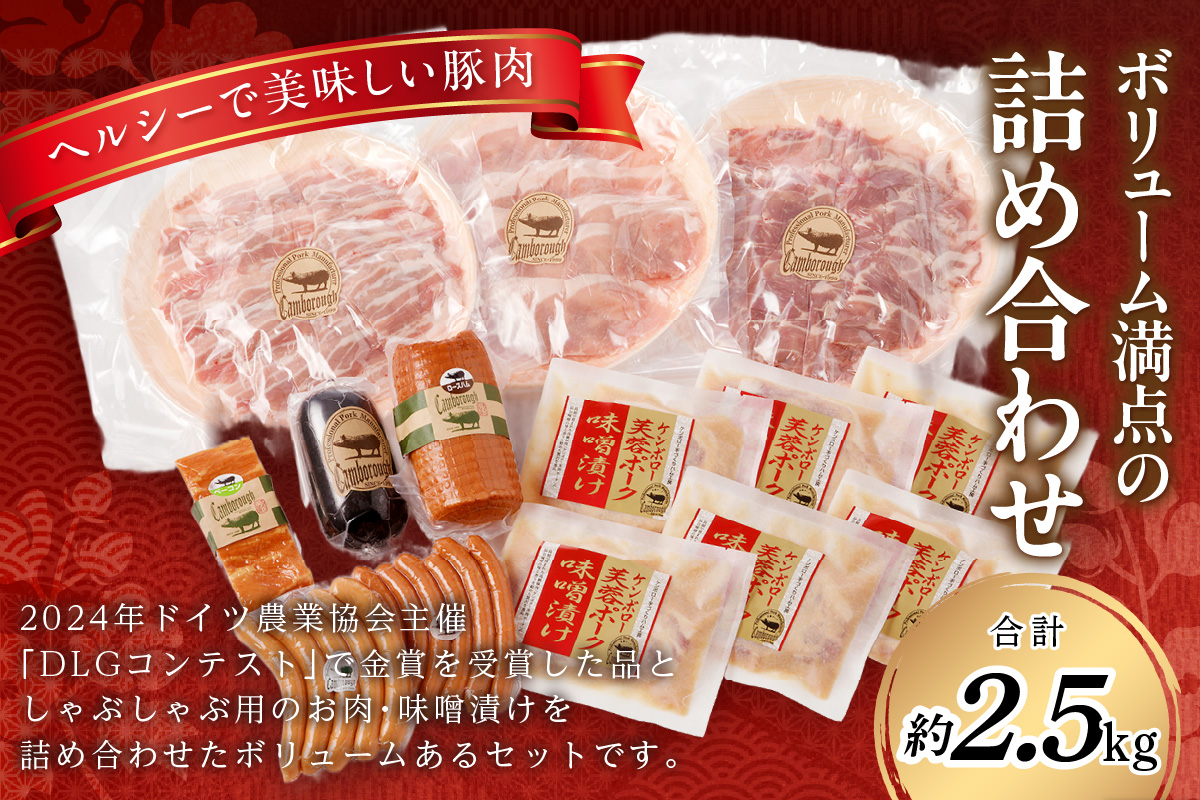 【DLGコンテスト2024金賞受賞】 ケンボロー芙蓉ポークDLG受賞品・しゃぶしゃぶ・味噌漬け詰め合わせセット 肉 豚肉 ロース 肩ロース バラ肉 しゃぶしゃぶ 味噌漬け ベーコン ウインナー セット 詰め合わせ 【002_1956】