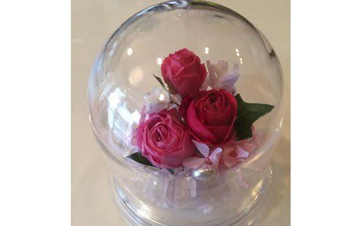 山陰浜田産のバラを使ったプリザーブドフラワー”サンローズ”【107_1822】