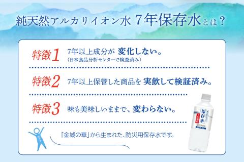 純天然アルカリイオン水 7年保存水500ml 24本入 2箱 ミネラルウォーター 軟水 水 長期保存 飲料水 防災 備蓄 備蓄水 非常用 保存用 防災用 天然水【043_1842】