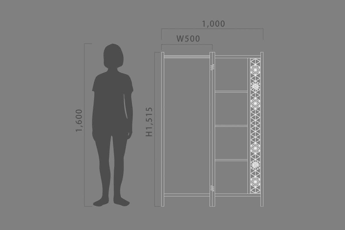 Kumiko rack 「組子ラック」 / 国産栗（クリ） 【031_1985】